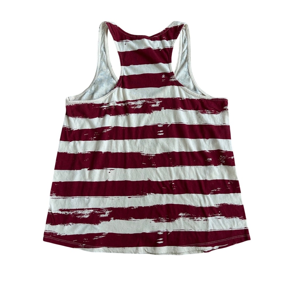 Y2k Cotton Flag Racerback Tank Top Small Stars Stripes USA July 4th Patriotic - Picture 2 of 8
